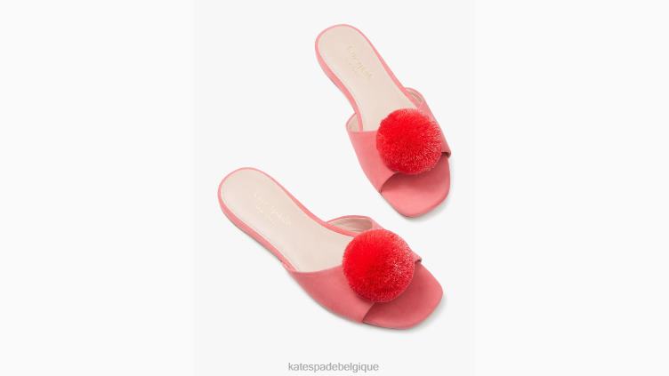 toboggan amour pompon Kate Spade femmes chaussure D8288566 poivre rose