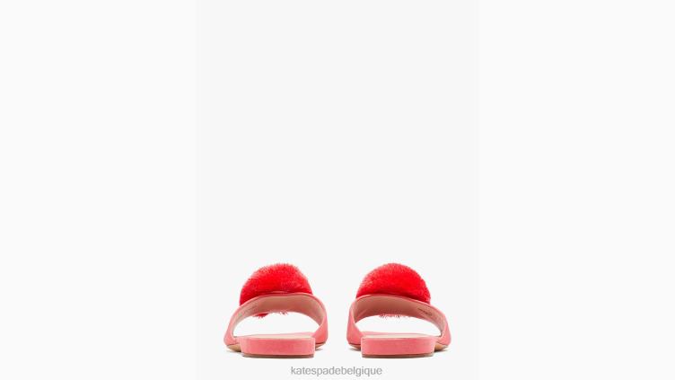 toboggan amour pompon Kate Spade femmes chaussure D8288566 poivre rose