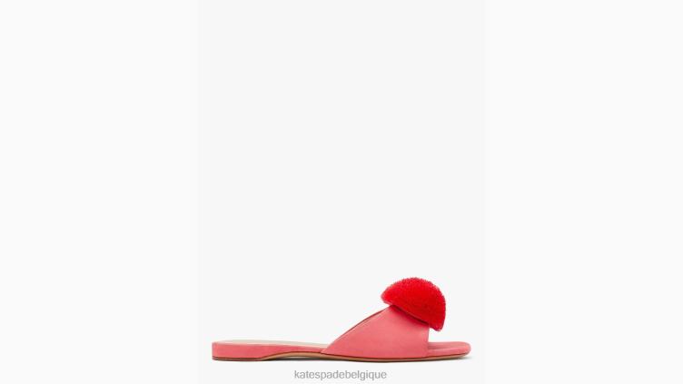toboggan amour pompon Kate Spade femmes chaussure D8288566 poivre rose