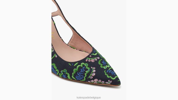 escarpins à bride arrière Valérie Kate Spade femmes chaussure D8288574 blazer bleu/pique-nique fleuri