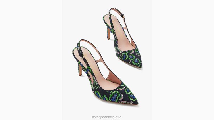 escarpins à bride arrière Valérie Kate Spade femmes chaussure D8288574 blazer bleu/pique-nique fleuri