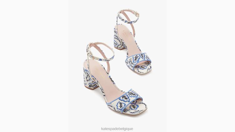 sandales delphine Kate Spade femmes chaussure D8288506 parchemin pique-nique floral