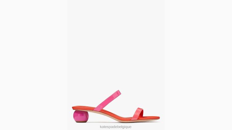 sandales à enfiler palm springs Kate Spade femmes chaussure D8288496 rose énergétique multi