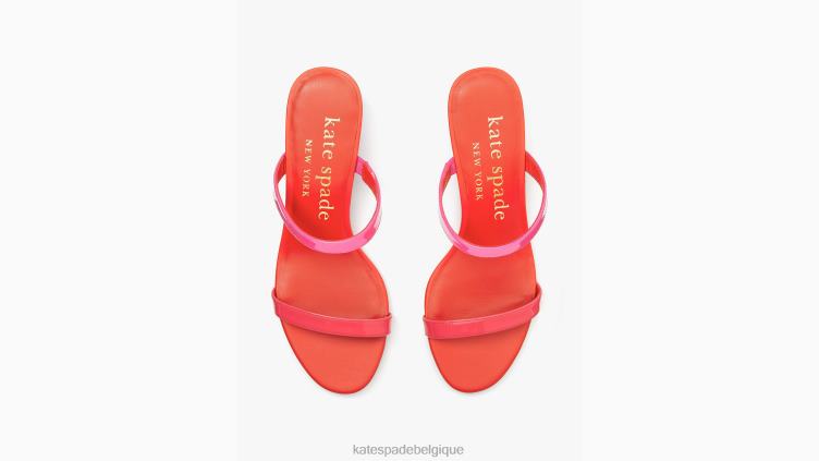 sandales à enfiler palm springs Kate Spade femmes chaussure D8288496 rose énergétique multi