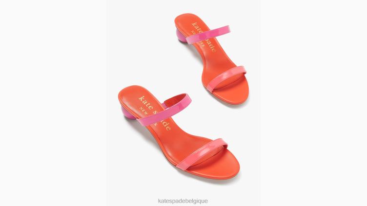 sandales à enfiler palm springs Kate Spade femmes chaussure D8288496 rose énergétique multi