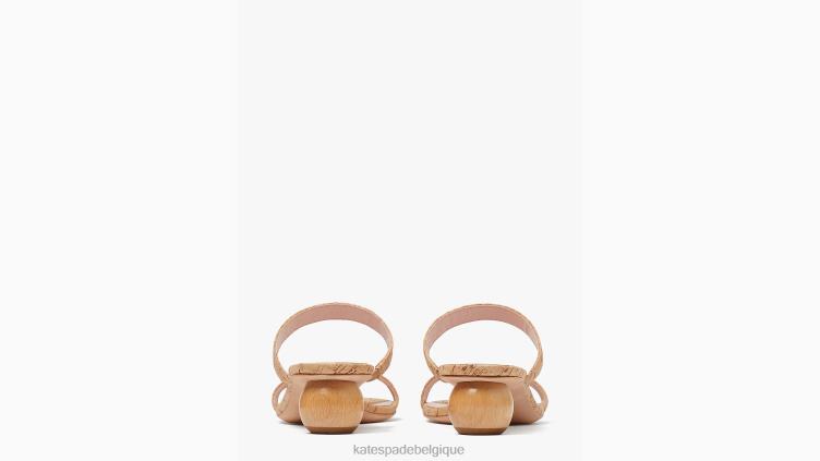 sandales à enfiler palm springs Kate Spade femmes chaussure D8288515 naturel