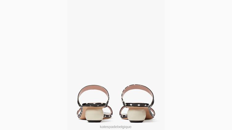 sandales à enfiler palm springs Kate Spade femmes chaussure D8288591 noir/crème