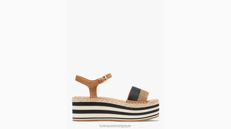 sandales à plateforme de pique-nique Kate Spade femmes chaussure D8288527 bungalow/noir