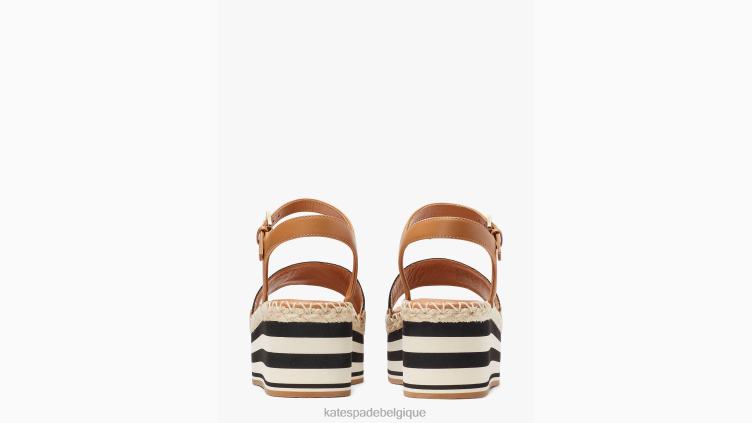 sandales à plateforme de pique-nique Kate Spade femmes chaussure D8288527 bungalow/noir