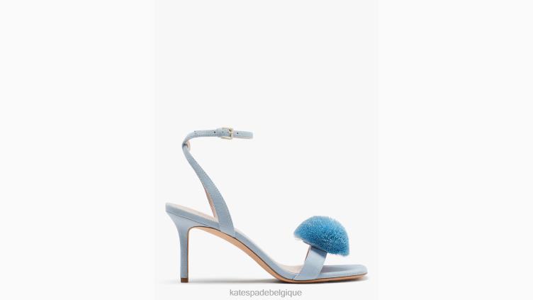 sandales à pompons Amour Kate Spade femmes chaussure D8288546 bleu céleste