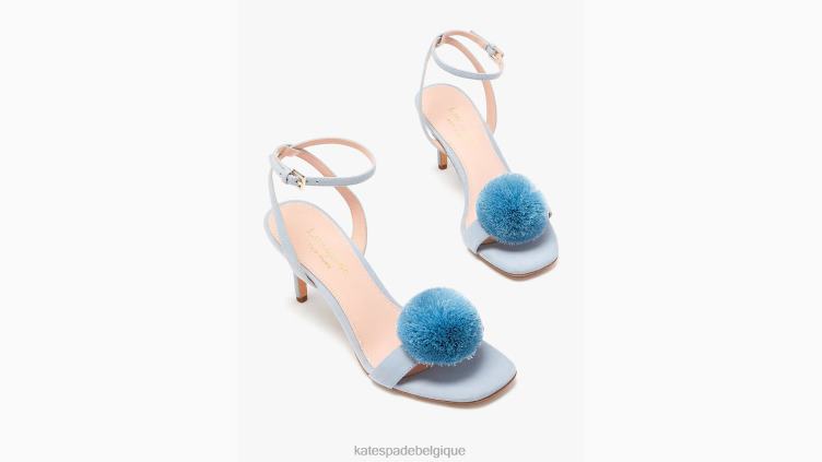 sandales à pompons Amour Kate Spade femmes chaussure D8288546 bleu céleste