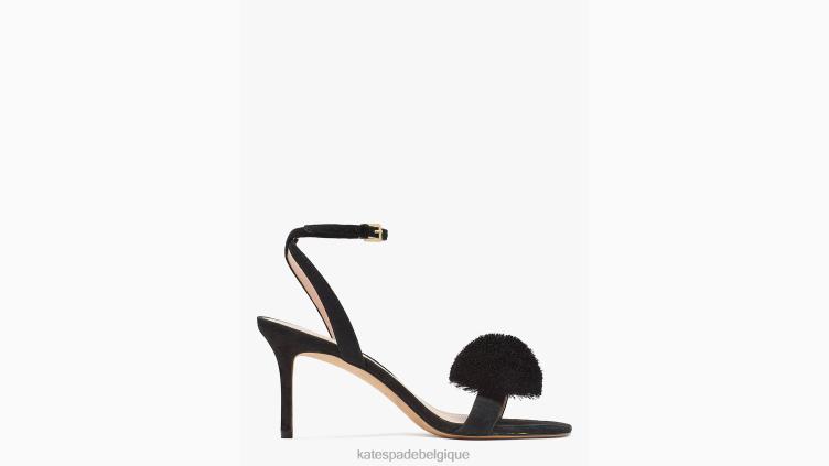 sandales à pompons Amour Kate Spade femmes chaussure D8288547 noir