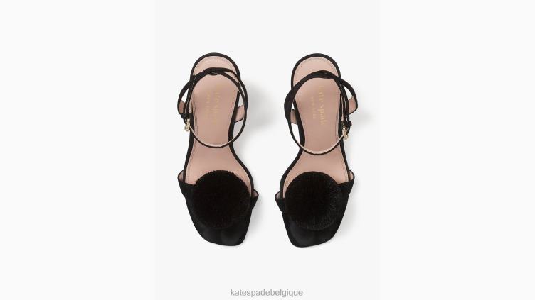 sandales à pompons Amour Kate Spade femmes chaussure D8288547 noir