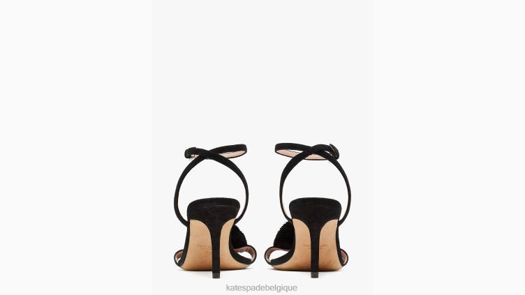 sandales à pompons Amour Kate Spade femmes chaussure D8288547 noir