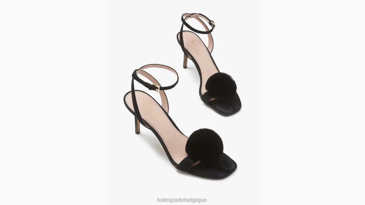 sandales à pompons Amour Kate Spade femmes chaussure D8288547 noir