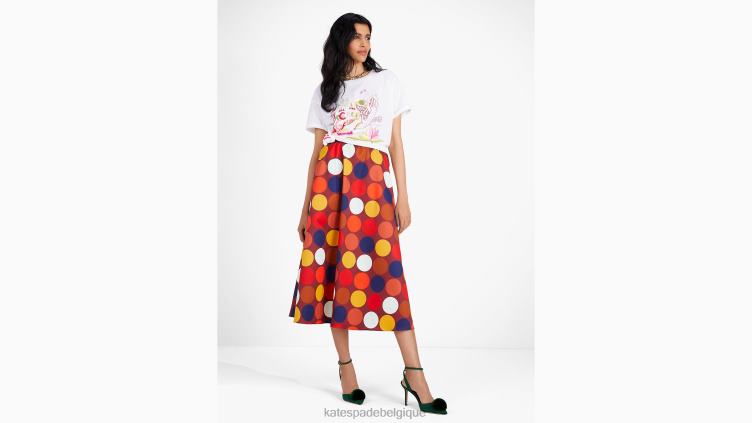 jupe en faille à pois Kate Spade femmes vêtements D8288956 multi