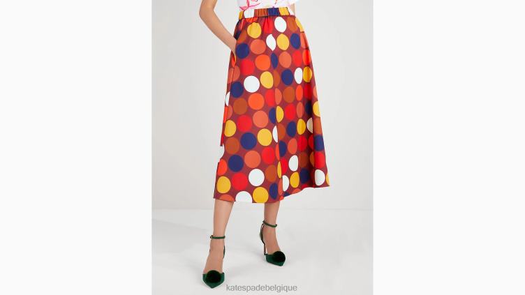 jupe en faille à pois Kate Spade femmes vêtements D8288956 multi
