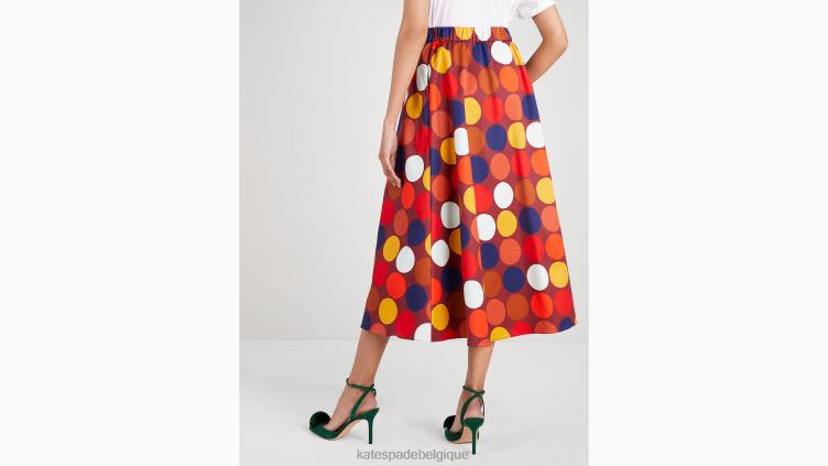 jupe en faille à pois Kate Spade femmes vêtements D8288956 multi