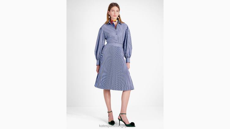 jupe plissée à rayures pâtisserie Kate Spade femmes vêtements D8288892 bleu citrine
