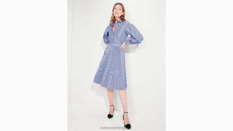 jupe plissée à rayures pâtisserie Kate Spade femmes vêtements D8288892 bleu citrine