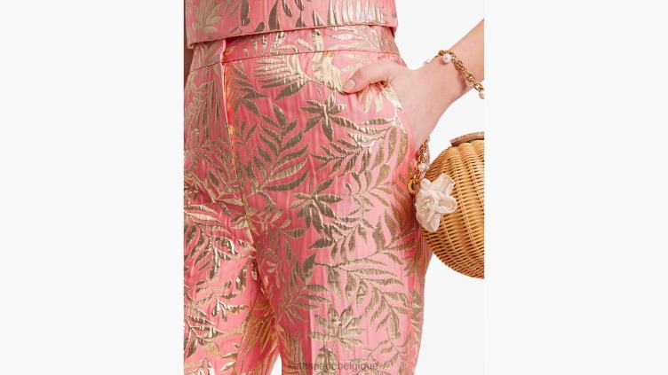 pantalon doris à feuillage tropical Kate Spade femmes vêtements D8288717 étoile de mer/or