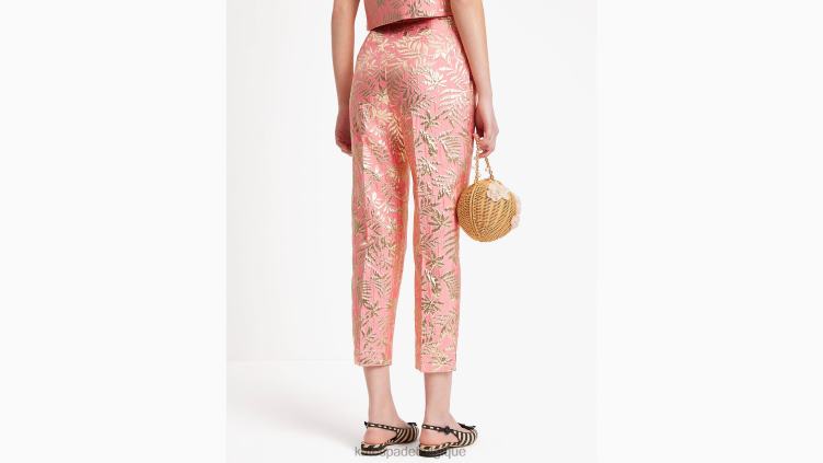 pantalon doris à feuillage tropical Kate Spade femmes vêtements D8288717 étoile de mer/or