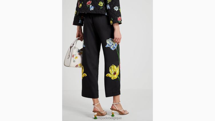 pantalon fleuri placé Kate Spade femmes vêtements D8288738 noir