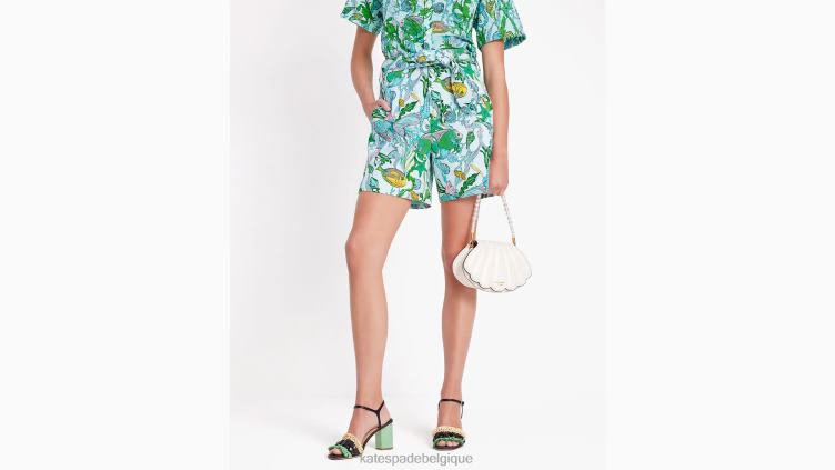 sous le short à taille nouée sous la mer Kate Spade femmes vêtements D8288691 marée basse multi