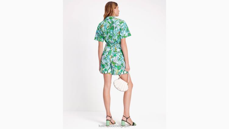 sous le short à taille nouée sous la mer Kate Spade femmes vêtements D8288691 marée basse multi