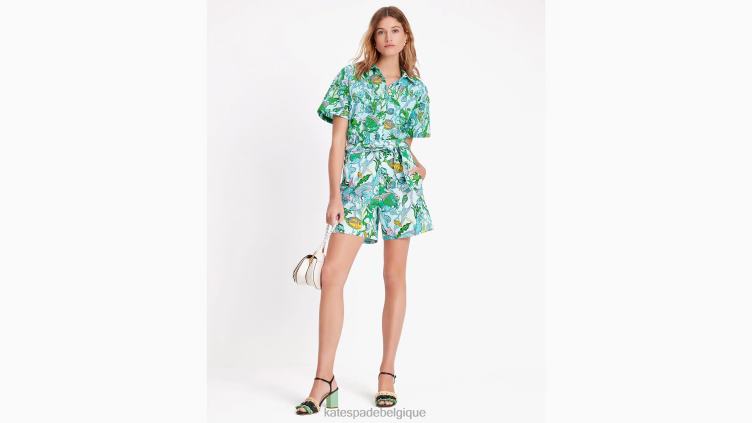 sous le short à taille nouée sous la mer Kate Spade femmes vêtements D8288691 marée basse multi
