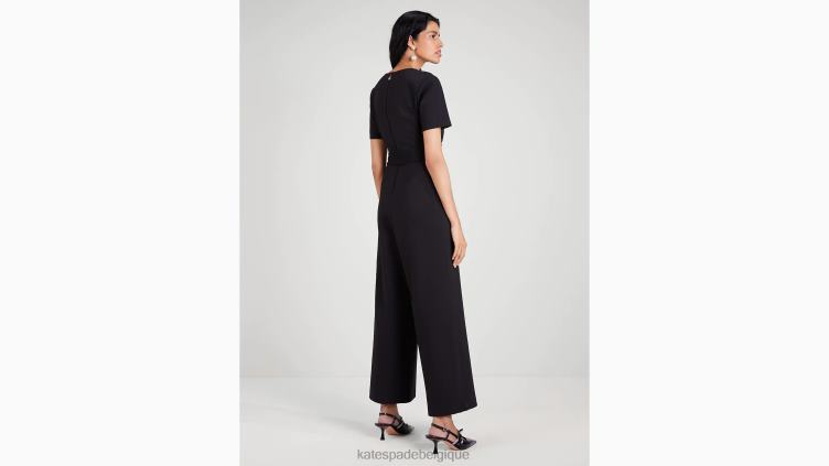 combinaison à col fendu Kate Spade femmes vêtements D8288701 noir
