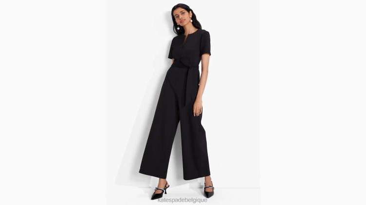 combinaison à col fendu Kate Spade femmes vêtements D8288701 noir