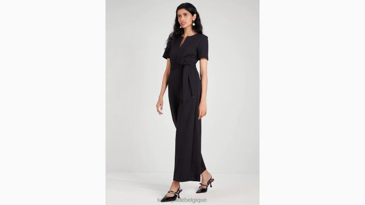 combinaison à col fendu Kate Spade femmes vêtements D8288701 noir