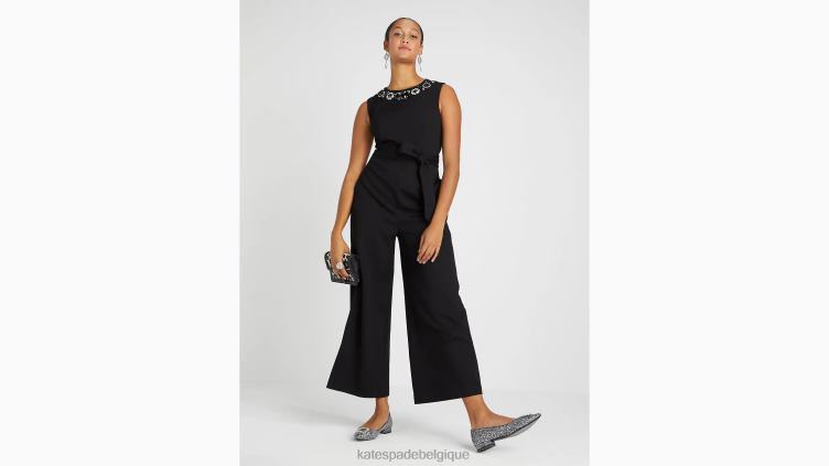 combinaison en point de Rome à ornements Kate Spade femmes vêtements D8288851 noir