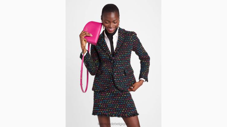 jupe en tweed métallisé Kate Spade femmes vêtements D8288927 noir multicolore