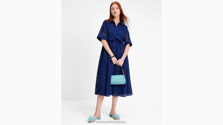 robe Montauk à broderies et découpes Kate Spade femmes vêtements D8288720 marine française