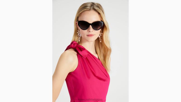 robe Sabrina asymétrique en popeline Kate Spade femmes vêtements D8288694 prune rose