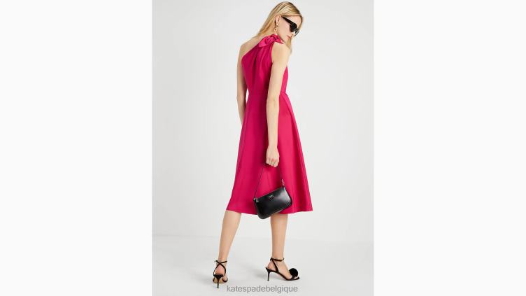 robe Sabrina asymétrique en popeline Kate Spade femmes vêtements D8288694 prune rose