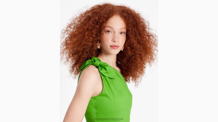 robe Sabrina asymétrique en popeline Kate Spade femmes vêtements D8288695 ks vert