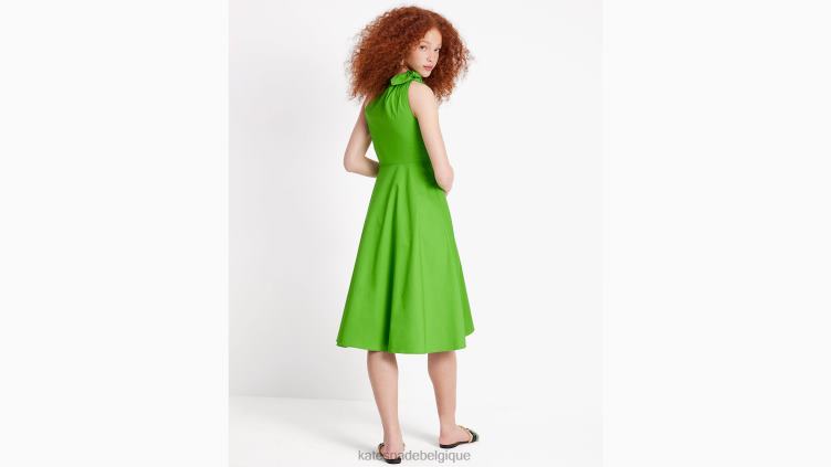 robe Sabrina asymétrique en popeline Kate Spade femmes vêtements D8288695 ks vert