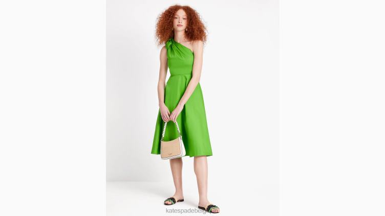 robe Sabrina asymétrique en popeline Kate Spade femmes vêtements D8288695 ks vert