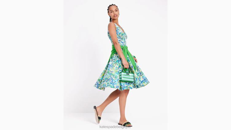 robe amelia à fleurs anémone Kate Spade femmes vêtements D8288680 bleu glacier multicolore