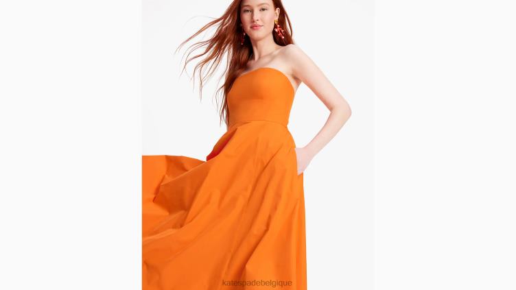 robe anita en taffetas Kate Spade femmes vêtements D8288693 satsuma