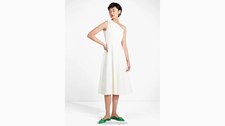 robe asymétrique en sergé Kate Spade femmes vêtements D8288705 crème française