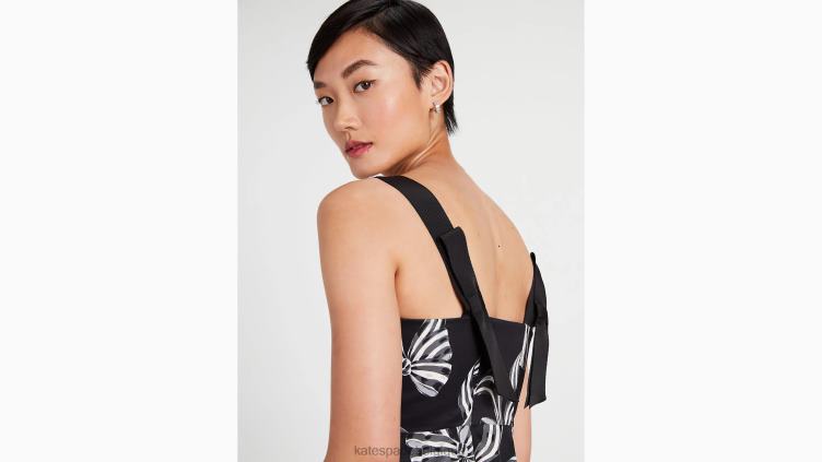 robe à bretelles avec nœud Kate Spade femmes vêtements D8288884 noir