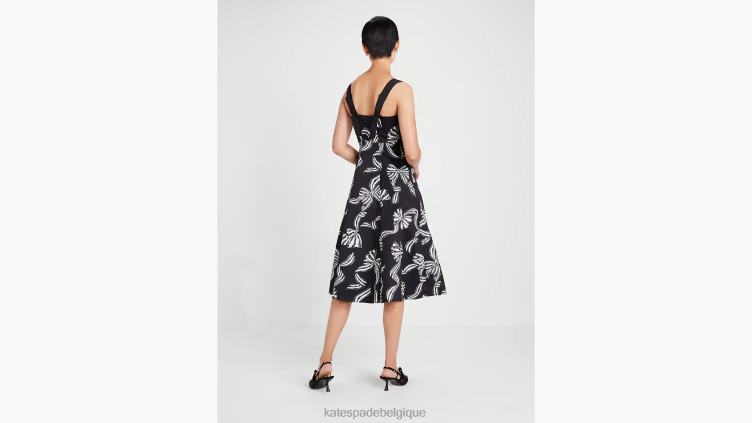 robe à bretelles avec nœud Kate Spade femmes vêtements D8288884 noir