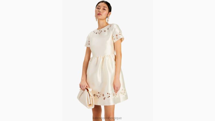 robe à broderies Kate Spade femmes vêtements D8288745 crème française