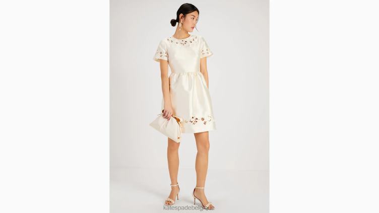 robe à broderies Kate Spade femmes vêtements D8288745 crème française
