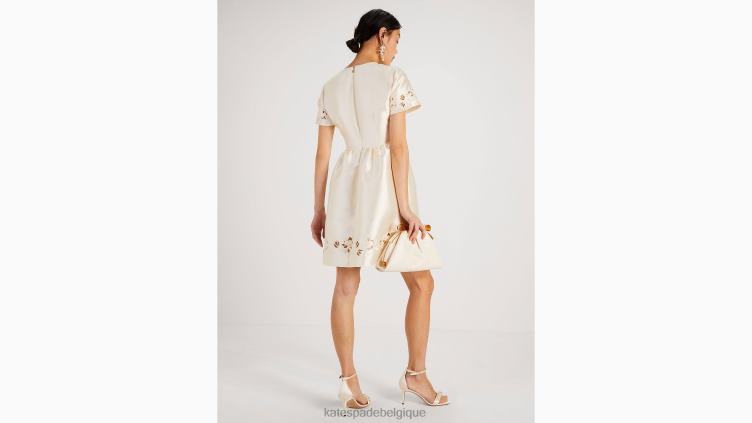 robe à broderies Kate Spade femmes vêtements D8288745 crème française