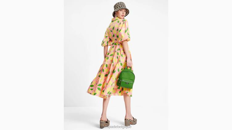 robe-chemise nouée à la taille en imprimé citron Kate Spade femmes vêtements D8288704 étoile de mer